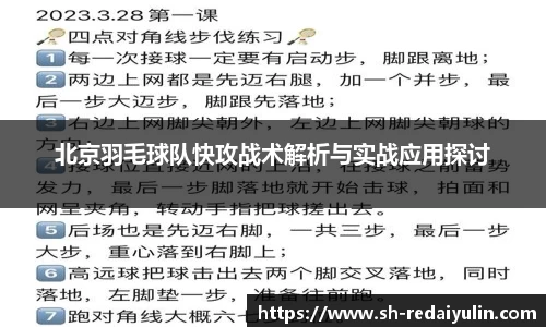 北京羽毛球队快攻战术解析与实战应用探讨