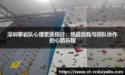 深圳攀岩队心理素质探讨：挑战自我与团队协作的心路历程