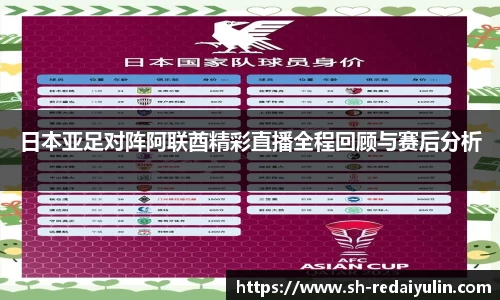 日本亚足对阵阿联酋精彩直播全程回顾与赛后分析