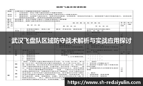 武汉飞盘队区域防守战术解析与实战应用探讨